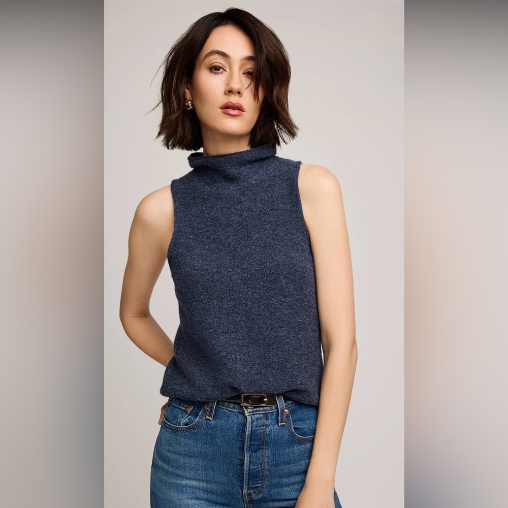 NWT Gentle Fawn Orla Knit Sleeveless Turtleneck Top
